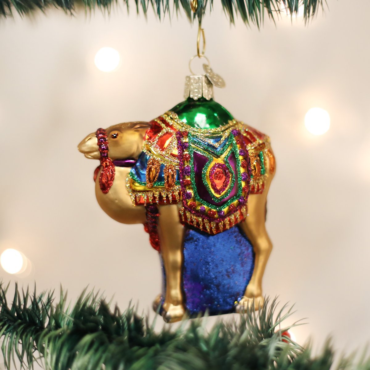 Old World Christmas Glass Blown Ornament - Magi's Camel, 4" H, Handcrafted Holiday Decoration, Model 12214