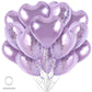 TONIFUL 30Pcs 18 Inch Purple Heart Balloons Purple Heart Shape Foil Mylar Balloons Decoration for Birthday Valentines Day Weddi