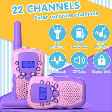 Selieve Toys For 5-12 Year Old Children'S, Walkie Talkies For Kids 22 Channels 2 Way Radio Toy With Backlit Lcd Flashlight, 3 Mi