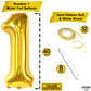 Katchon, Gold One Balloon For First Birthday - 40 Inch | 1 Balloon For 1St Birthday | Number 1 Balloon For 1St Birthday Decorations For Boys | First Birthday Balloons, Wild One Balloons Decorations