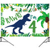 Dinosaur 4th Birthday Backdrop Party Decorations,Roar im 4 Dinosaur Party Decorations,Dinosaur Birthday Party Supplies 4 year ol