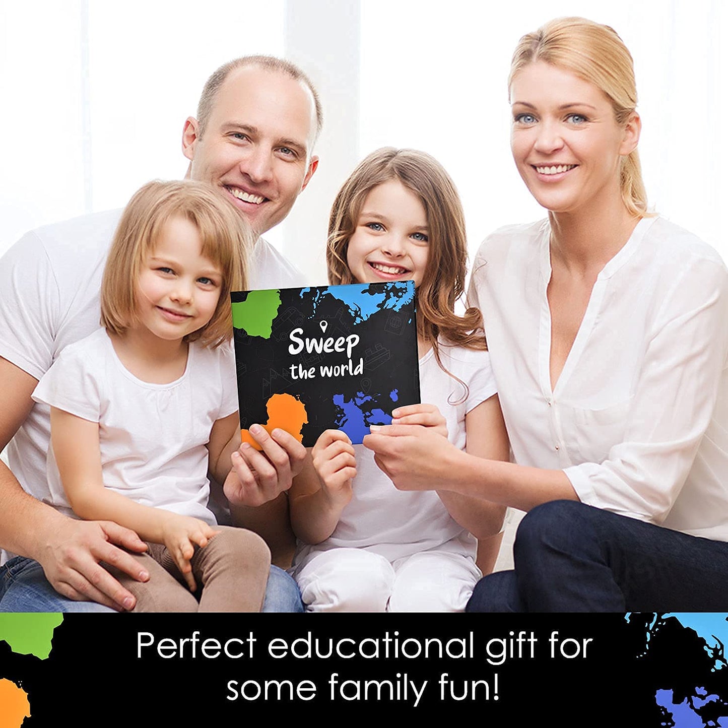 Sweep The World Card Game – Interactive Geography Game With All Countries Of The World – Educational, Competitive & Fun Game For Kids, Teens & All Ages - Learning Game For The Whole Family