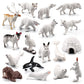 Eoivsh 18Pcs Arctic Animal Figures, Realistic Polar Animal Toys Figurines For Kids Toddlers, Plastic Ocean Sea Animal Figures With Arctic Fox Wolf Snowy Owl Polar Bear Reindeer Bluga Whale