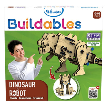 Skillmatics Stem Building Toy - Buildables Dinosaur X Robot, Educational & Construction Diy Toy For Ages 10 And Up