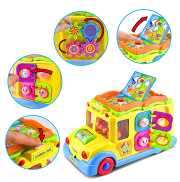 Magicwand Intellectual Musical & Learning Educational Bump & Go School Bus For ToddlersPack Of 1 BusMulti-Colored