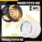 Magicyoyo Pack Of 2 Responsive Yoyos - N11 Black Golden Yoyo And K2 Snow White Fingerspin Yoyo For Kids Beginners, Dual Purpose
