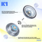 MAGICYOYO K1-Plus Responsive YoYo for Kids Beginners  Plastic ABS Yoyo for mature-themed with Yoyo Glove+Yoyo Storage Bag+12 Replacement Yoyo Strings (Crystal Black)