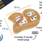 We Games Classic 29 Cribbage Set - Solid Wood 3 Track Board With Metal Pegs, Unique Design And Cribbage Board Game Set For Adults, 9 Metal Cribbage Pegs, 10.5 Inches