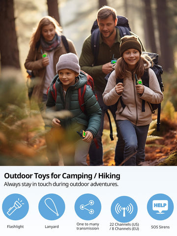 Inspireyes Walkie Talkies For Kids Rechargeable, 48 Hours Working Time 2 Way Radio Long Range, Outdoor Camping Games Toy Birthday Xmas Gift For Boys Age 8-12 3-5, 3 Pack