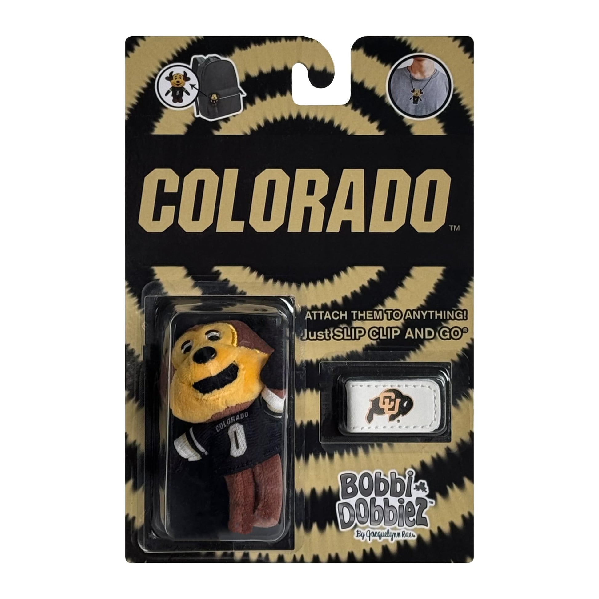 University Of Colorado Chip Mascot Bobbi-Dobbiez Attachable Plushie