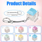 6pcs Keyboard Fidget Toy, Clicky & Silent Fidget Keyboard Keychain Multicolored Mechanical Keyboard Fidget Funny Button Fidget T