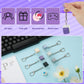 6Pcs Keyboard Fidget Keychain, Removable Carabiner Keychain Clip Keycap Fidget Toy Clicker Keychain Fidget Buttons Decompression