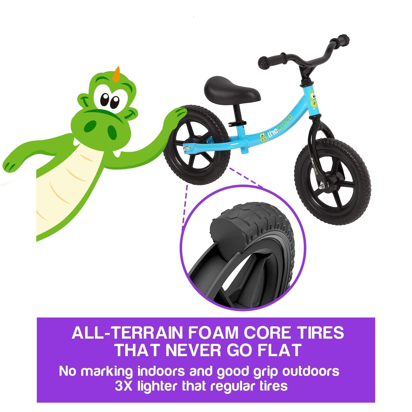 The Original Croco Ultra Lightweight And Sturdy Balance Bike.3 Models For 2, 3, 4, And 5-Year-Old Kids. Unbeatable Features. Tod