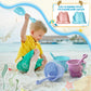 Sosation 100 Pcs Sand Buckets and Shovels for Kids Bulk 5.5 Inch Plastic Castle Model Sand Buckets and Beach Shovel Toys Beach P
