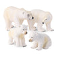 Terra By Battat – Polar Bear Family - 4 Pcs Polar Bear Animal Toys For Kids 3-Years-Old & Up