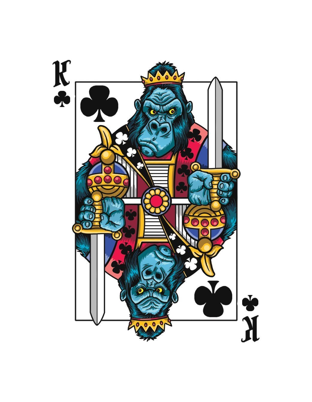 Albino Dragon Gorilla Deck Playing Cards