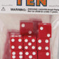 Red with White pips 16mm (5/8in) D6 Dice (10) Koplow Games