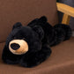 Ronivia Weighted Stuffed Animals, 29.5'' 6.2Lbs Weighted Bear Stuffed Animal Toy Cute Black Bear Plush Pillow Weighted Plush Ani