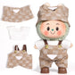 AICase for 17cm Doll Clothes/Outfit Clothes Set for 17cm Doll 3 Piece Set Hat Clothing Boys and Girls Stylish Adorable Dolls Clothes Accessories_Brown-1
