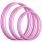 Syhood 12 Pcs Toy Color Hoop Plastic Detachable Adjustable Hoop Light Weight Exercise Fitness Equipment Toy Waist Ring for mature-themed Party  3 Sizes (Gradient Pink)