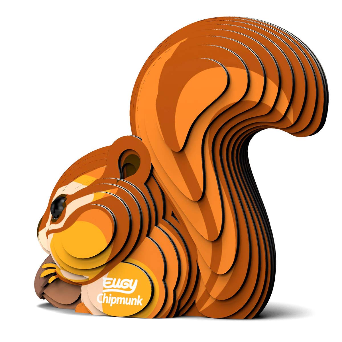 Eugy Chipmunk 3D Puzzle, 24 Piece Eco-Friendly Educational Toy Puzzles For Boys, Girls & Kids Ages 6+