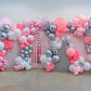 140Pcs Pastel Pink Balloons Baby Pink Balloon Garland Arch Kit 5/10/12/18 Inch Latex Pink Balloons Different Sizes As Gender Rev