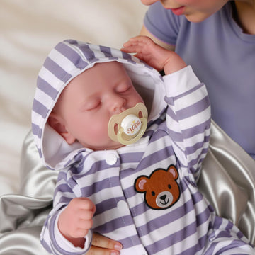 Adfo Realistic Reborn Baby Dolls Boy - 20 Inches Lifelike Baby Doll With Full Body Vinyl, Sleeping Newborn Baby Dolls Gift Toy F