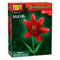 Brickcraft Bricktanicals Amaryllis Bricks Building Set 49 PCS Construction Toy Realistic Red Flower Stem Model Botanical Collect