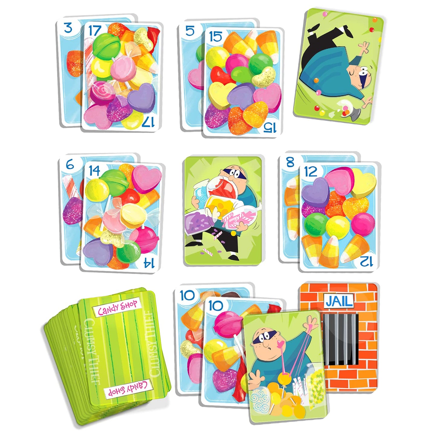 Melon Rind Math Game for Kids - Clumsy Thief Candy Shop, Cardstock, Multicolor, Ages 8+, 3-6 Players, Adding to 20 Educational Fun