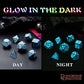 DnDnD Glowing DND Metal Dice Set,Luminous Blue Metal Dice for Role Playing Game Dungeons and Dragons RPGs and Other Table Games