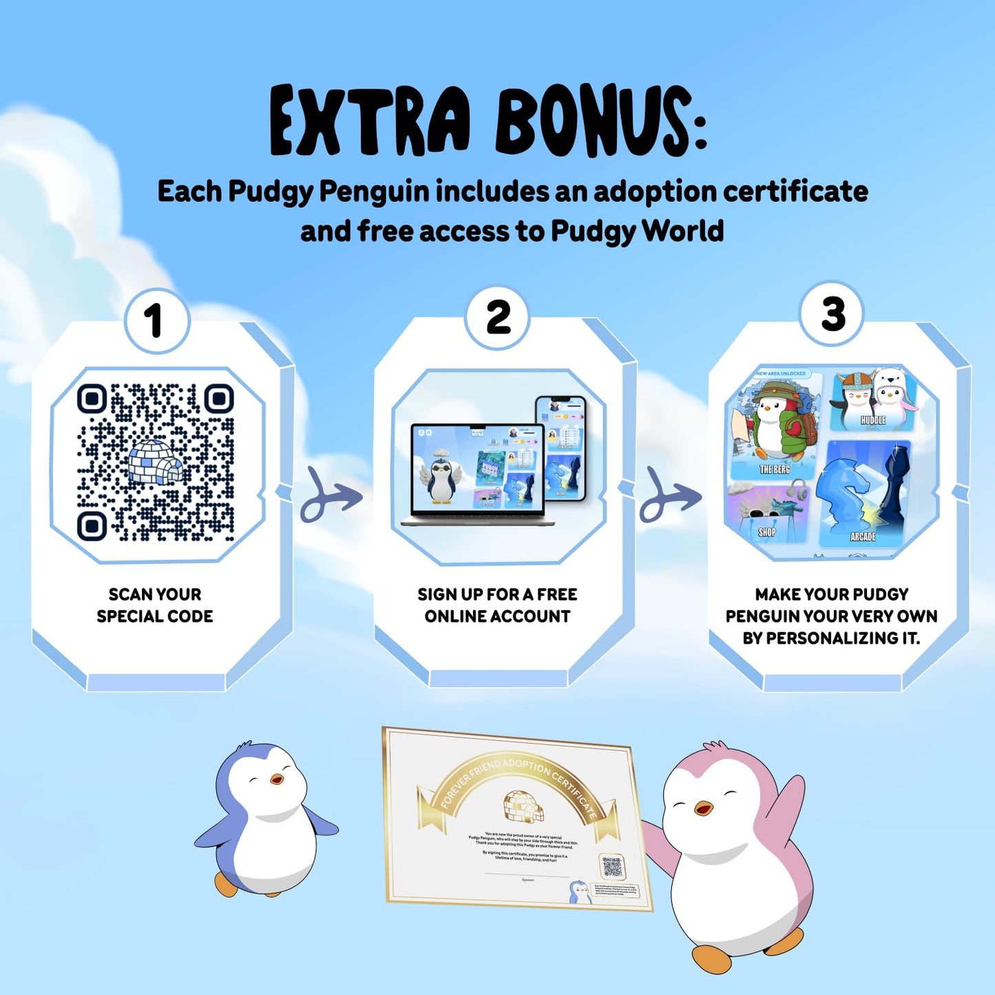 Pudgy Penguins Action Figures (Bowlcut Billy) - 5 Inch enhanced Molded Figurine Toy Collectible - Perfect for Your Desk  Table  or Nightstand