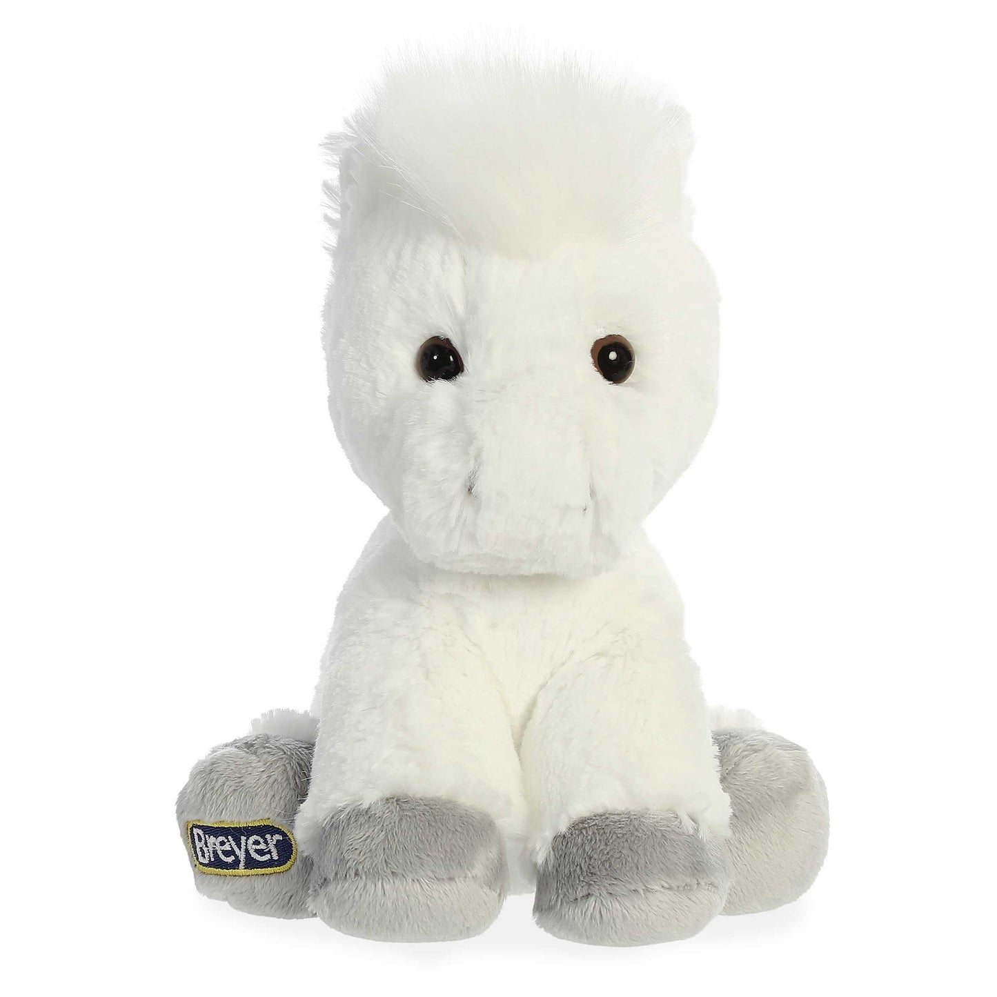 Breyer Aurora® 8" White Stuffed Horse - Realistic Polyester Plush Toy, Model 14361