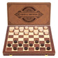 Amerous 15 Inches Magnetic Wooden Chess & Checkers Set (2 In 1) - Folding Board -Gift Box Packed -24 Cherkers Pieces -2 Extra Queens, Beginner Chess Set For Kids And Adults