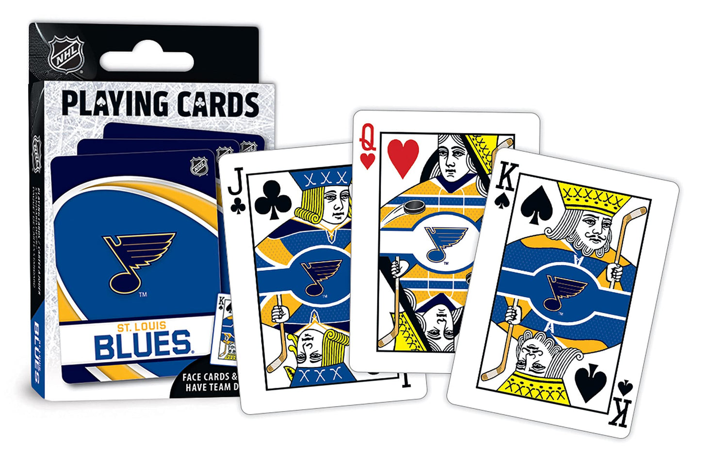 Masterpieces Family Games - Nhl St. Louis Blues Playing Cards - Officially Licensed Playing Card Deck For Adults, Kids, And Fami