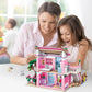 Hsanhe Pink Girls Seaside Beach Villa Building Set Compatible With Lego Friends Construction Educational Toy For Kids Age 6-12 And Up 474 Pcs 7646