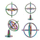 QLKUNLA Gyroscope Toy - Metal Anti-Gravity Rotating Desk Toy, Small, Bright Colorful Shades, Model QL-110