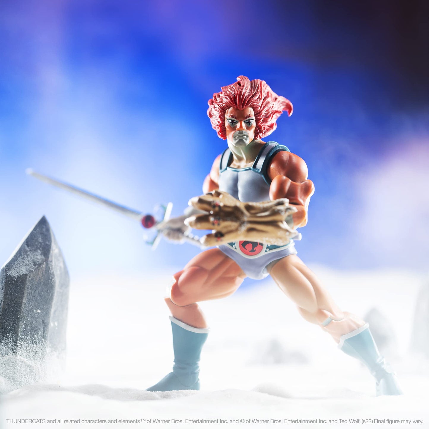 Super7 Ultimates! Thundercats Lion-O (Hook Mountain Ice) - 7' Thundercats Action Figure With Accessories Classic Cartoon Collectibles And Retro Toys