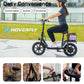 Hoverfly Z5 Electric Scooter with Seat for mature-themed  18.6Miles Range&15.5Mph Power by 400W Motor  14 Pneumatic Tire&Height Adjustable Seat  Foldable Commuter Scooter with Phone Holder  Hook&Carry Basket