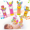 Padonise Wrist Rattles Baby Socks Baby Toys Set Soft Sensory Toys For Babies Cartoon Animal Rattles Sock Early Development Toy Baby Shower Birth Gift For Newborn Infant Baby Boy Girl 0 To 3 Years Old
