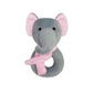 abracadabra Polyester Ring Rattle Toy For Newborns & BabiesDevelops Sight, Sound & Motor Skills (024 Months, Elephant Pink 15 