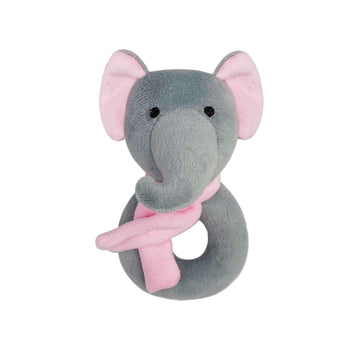 abracadabra Polyester Ring Rattle Toy For Newborns & BabiesDevelops Sight, Sound & Motor Skills (024 Months, Elephant Pink 15 