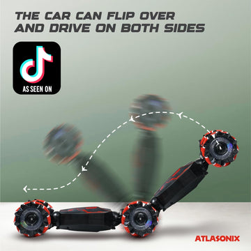 Gesture Sensing RC Stunt Car - Hand Controlled RC Car with 360 Rotating Stunts, Double-Sided Driving, and Hand Gesture Remote Co