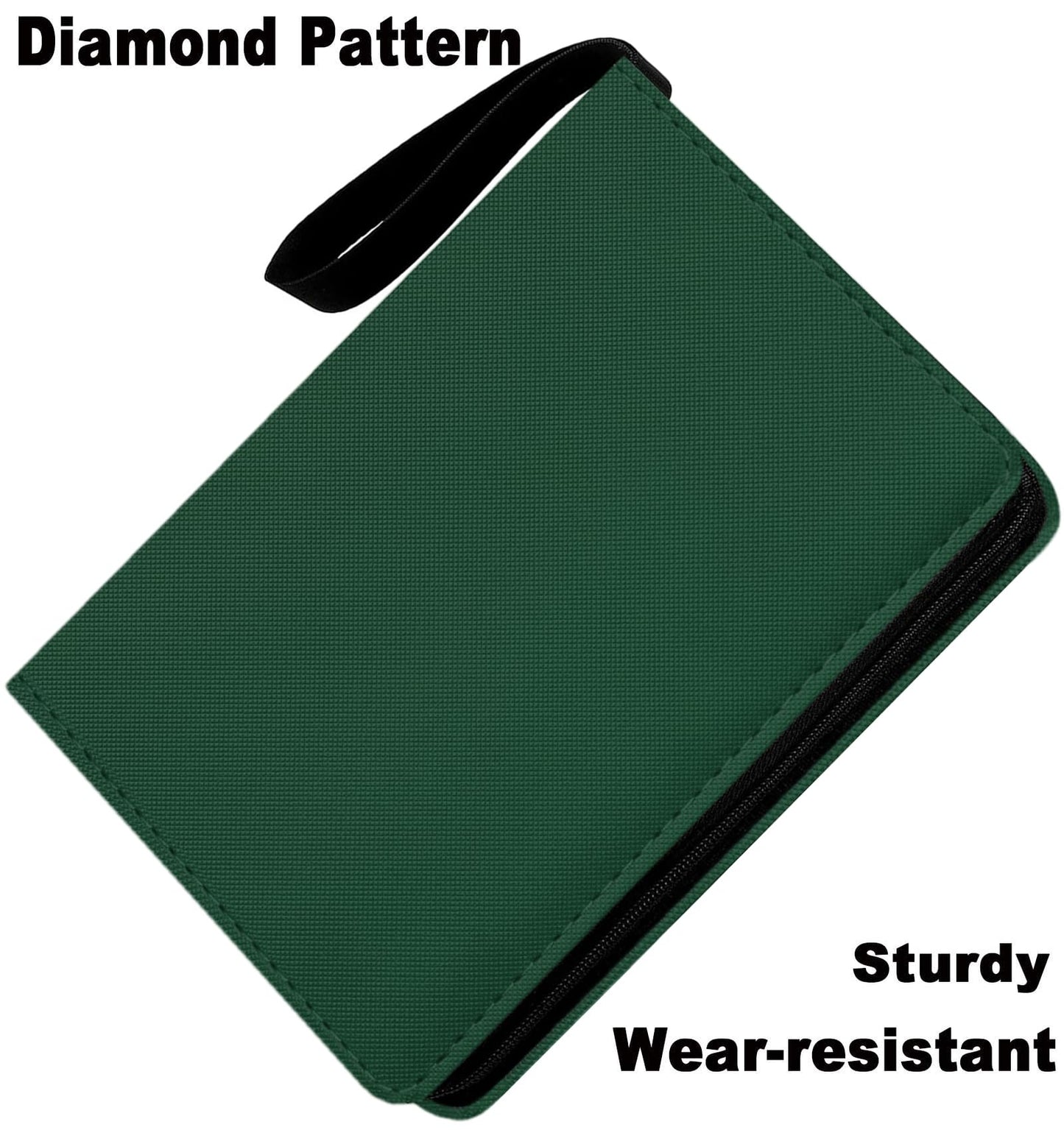 Card Binder 9 Pocket enhanced Zipper Trading Card Album 720 Cards Folders for Collectible MTG TCG Sports Cards Binder (Green)