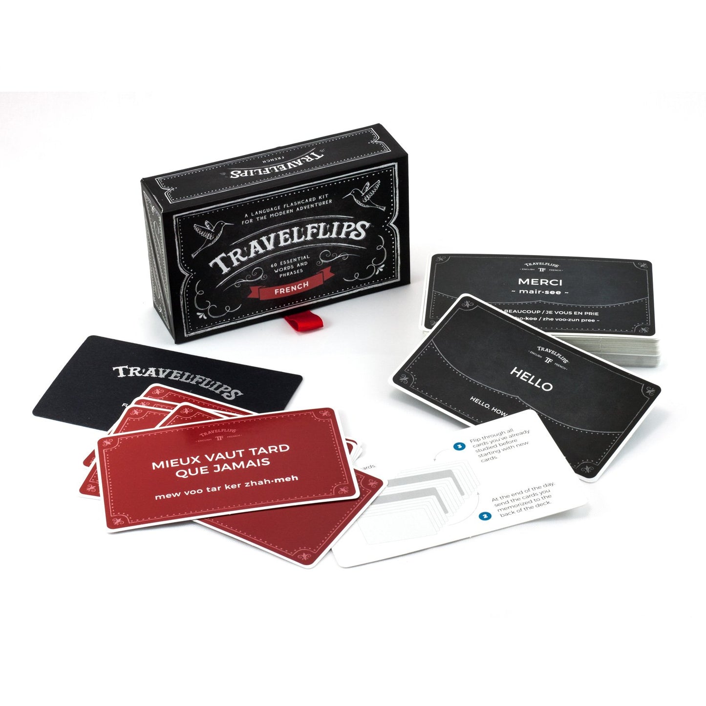 French Flash Cards - Learn French Language Vocabulary Words And Phrases - Easy French For Beginners - Gift For Travelers, Kids,