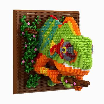 Bdydt Wall Art Chameleon Building Blocks Set; A Wall Decor Set For Adults Who Love Creative Hobbies(2688 Pieces) Toys Gifts For 