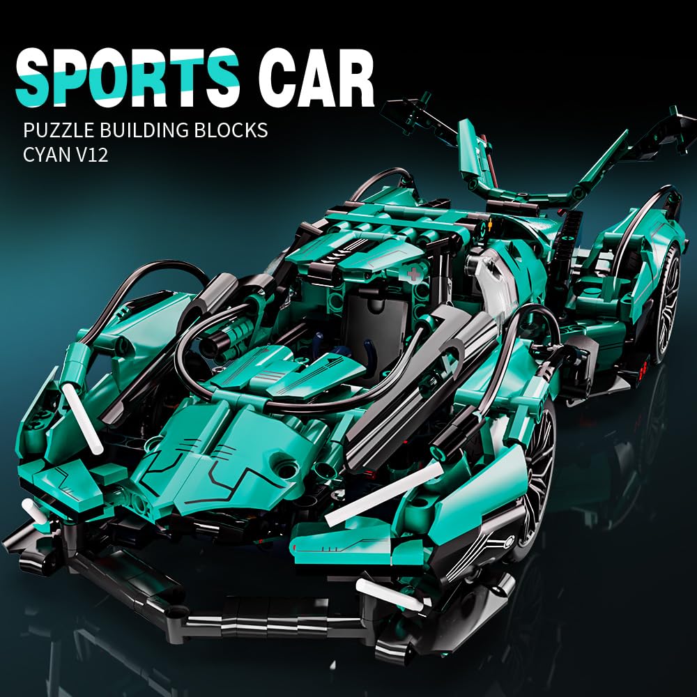 Mesiondy 1:14 Moc Sports Car Building Blocks Toys Boys Or Adults Kits, Building Set Raceing Car Model,Cars For Boys Age 12-16 8-
