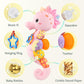 Sumobaby Infant Baby Musical Stuffed Animal Activity Soft Toys With Multi-Sensory Crinkle, Rattle And Textures, For Tummy Time Newborn 0-3-6-12 Months Girls,Seahorses, Pink