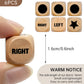 Buffsiss Left Right Center Game Dice 16mm Wooden Dice with Drawstring Bag,Standard Size 6 Sided Dice for Left Right Center Game