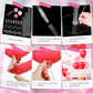 Relaxgiant 4 Set 10 Inches Valentines Balloon Stand Kits for Table Valentines Day Balloon Holder Centerpieces with Base and Cong