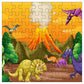 CVANU Interesting Small Dinosaurs in Jungle Wooden MDF Puzzle of Games for Children Size(38CMX38CM) Multicolor